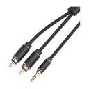 DACOTA PLATINUM MINI JACK HANN - RCA HANN 5M, SVART