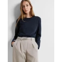 Selected Femme Essential Long Sleeve Boxy Tee Blå M