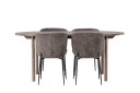 Venture Home Andy Spisegruppe 180 cm Oval med 4 Modesto Stoler Sort