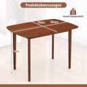 Spisebord i tre for 2–4 personer valnøttfinish plassbesparende