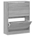 vidaXL Skoskap gr? sonoma 63x24x81 cm konstruert tre