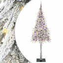  Juletre med 300 LED med stativ Hvit 210 cm PE og stål