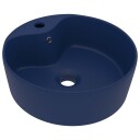vidaXL Luksuriøs servant med overløp matt mørkeblå 36x13 cm keramisk