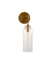 Visual Comfort Katie Small Cylinder Sconce Antique Brass/Clear Glass