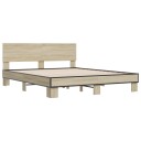  Sengeramme sonoma eik 160x200 cm konstruert tre og metall 8721102614798