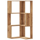  Bokhylle 3 etasjer artisan eik 50x50x102 cm konstruert tre