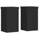  Plantestativer 2 stk svart 10x10x18 cm konstruert tre