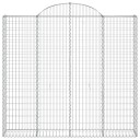 vidaXL Gabionkurver buede 2 stk 200x30x180/200 cm galvanisert jern