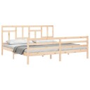 vidaXL Sengeramme med hodegavl 200x200 cm heltre
