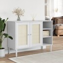 vidaXL Skjenk SENJA rotting utseende hvit 112x40x80 cm heltre furu