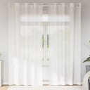  Voilegardiner med grommets 2 stk hvit 8721158551689
