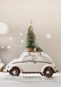 Toy White Car with Christmas Tree Plakat Plakat / 30x40cm