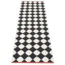 Pappelina Marre matte 70x225 cm black / vanilla coral stripe