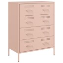 Skjenk rosa 68x39x89 cm stål 8721102389450