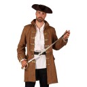 Piratjakke Brun Herre Deluxe - XX-Large