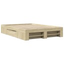  Sengeramme sonoma eik 135x190 cm konstruert tre 8721102855122