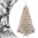 vidaXL Kunstig juletre med julekuler 180 cm 300 LED-lys Varmhvit