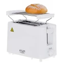 Adler Brødrister AD 3223 for 2 Skiver, Hvit, Rotasjon, 900 W