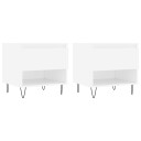  Salongbord 2 stk hvit 50x46x50 cm konstruert tre 8721012112209