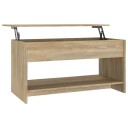 vidaXL Salongbord sonoma eik 102x50x52,5 cm konstruert tre