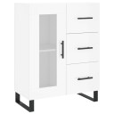 vidaXL Skjenk høyglans hvit 69,5x34x90 cm konstruert tre