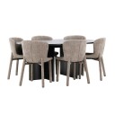Spisegruppe Venture Home Strada Ø120 cm med 6st Astoria Spisestoler