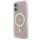 GUESS IML 4G MagSafe Mobildeksel til iPhone 16 Plus - Rosa
