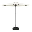 vidaXL Hageparasol med base 270 x 270 cm Polyester Rektangulær Krem