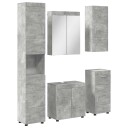vidaXL Baderomsinnredningssett TULUM 5 pcs Betonggrå 60 x 34 x 63 cm