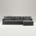 Decotique Le Grand Air 3 Seter Sofa Lin Divan Høyre Carbon Dust