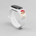 Strap Xmas for Xiaomi Mi Band 3 / 4 julearmbånd av silikonarmbånd med julenissen Hvit
