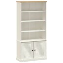 vidaXL Bokhylle VIGO hvit 85x35x170 cm heltre furu
