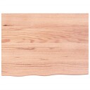 vidaXL Vegghylle lysebrun 80x60x2 cm behandlet heltre eik