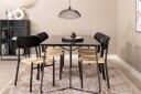 Venture Home Pippi Spisegruppe 190 cm Rektangulær med 6 Polly Stoler Sort