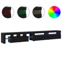  TV skap 3 pcs Svart eik 290 x 36,5 x 40 cm Konstruert tre