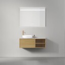 INR Iconic Nordic Rooms Air Wood Servantskap Hel Front med 2 Skuffer og Åpen Oppbevaring H350xd450mm Black oak / 100cm Høyre