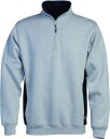 Acode Sweatshirt Med Kort Dragkedja 1705 Df Ljusgrå L