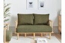 Fadey Sofa 2 seter   Grønn/Lyst tre