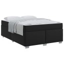  Sengestamme med madrass Svart 140 x 200 cm stoff