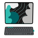 Logitech Flip Folio Tastatur for iPad Pro & Air 13" - Nordisk Svart - Trådløs