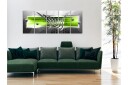 Bilde Silver Wings 5 Parts Narrow Green 225x90 Artgeist sp. z o. o.