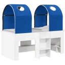  Seng med Tunnel 4 pcs Hvit og blå Konstruert tre