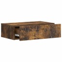 vidaXL Vegghengt Sidebord Røkt Eik 59 x 34,5 x 17 cm Konstruert tre