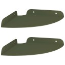 vidaXL Flytende hylle med hylle 2 pcs Olivengrønn 18 x 18 x 2 cm