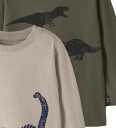 Name It Gensere - 2-pack - Olive Natt-/øyfossil - Name It - 2 år (92) - Genser Armygrønn Beige Brun
