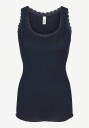Ribbet singlet i silkemiks Sarona