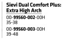 Sievi Dual Comfort Plus Innleggssåle blå ekstra høy 45 Sko