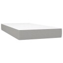 vidaXL Pocket Spring Sengepute Medium Lys Grå 120x190x20 cm Stoff