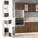 vidaXL Skap for mikrob?lgeovn brun eik 60x57x207 cm konstruert tre