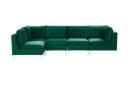 Evja 5 seters Hjørnesofa Høyre   Fløyel/Grønn